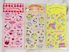 3枚セット　マシュマロシール　ポチャッコ　ポムポムプリン　シナモンロール