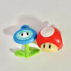 スーパーマリオ アイスフラワー キノコ キーホルダー 2個セットのサムネイル