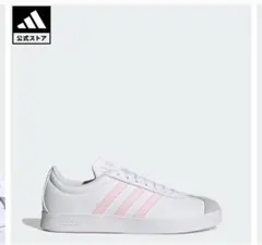 adidas ホワイト/ピンク スニーカー