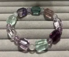 フローライト　天然石　ブレスレット