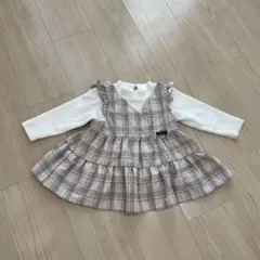 プチマインカットソー付きワンピース90