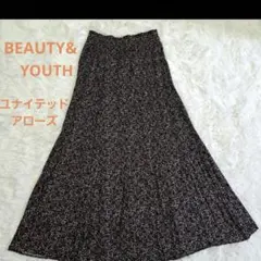 美品　BEAUTY&YOUTH ユナイテッドアローズ　 ロングプリーツスカート黒のサムネイル