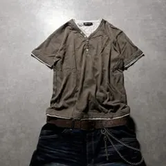 激シブ！ ribbed henry vneck L/S グランジ 鬼フェード archive ribbed henry neck S/S グランジ フェード - メルカリ