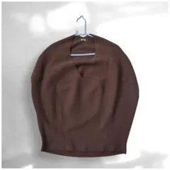 美品 イエナ Vネック ニットベスト コクーンシルエット 茶のサムネイル