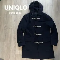 【今なら値下げ可✨】UNIQLO ユニクロ　ネイビー ダッフルコート フード付き