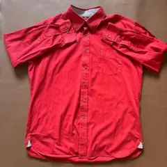 TOMMY HILFIGER レッド長袖シャツ