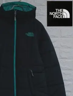 THENORTHFACE　ブラック✕エメラルドグリーン　フード　レディースS