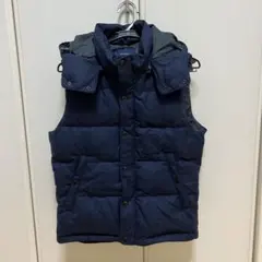 UNION STATION ネイビー フード付きダウンベストM