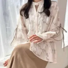 3wayシアージャガードブラウス olu.