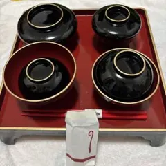 お食い初め 漆器セット 4個お椀