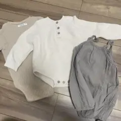 anggo:bebe 韓国 ベビー長袖ロンパース 3点セット 60〰️70