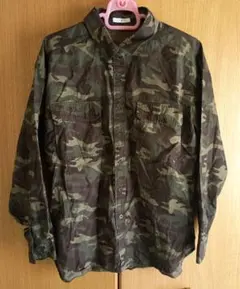 COLZA 迷彩柄 コットン　長袖シャツ　М