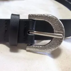 ブラックベルト シルバーのバックル