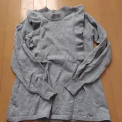 グレー フリル付き 長袖カットソーanysis