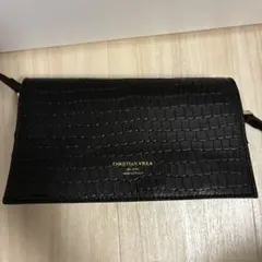 CHRISTIAN VILLA ブラックショルダーバッグのサムネイル