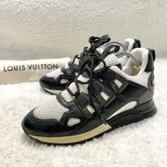 ルイヴィトン ランアウェイライン モノグラム レザー メッシュ スニーカー