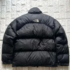 ノースフェイス ヌプシ 700 センターロゴ ダウンジャケット 黒 Ｌサイズ相当