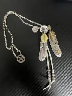 SAAD 希少カスタム ネックレス シルバー965フェザー・ペンダント18k SAAD 希少カスタム ネックレス シルバー965フェザー・ペンダント18k