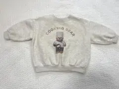 oott BEBE韓国子供服　クッキングベア スウェットトップス グレー　100