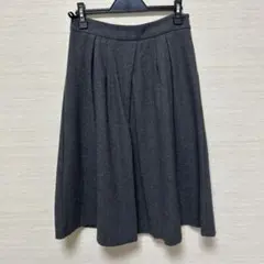 インデックス　フレアスカート　L グレー　サイドファスナー　シンプル　秋冬