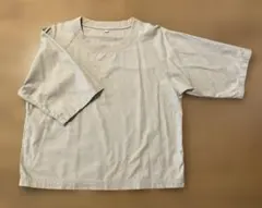 お値下げ‼︎【無印良品】ベージュ 半袖 Tシャツ ラグラン袖 XS-Sのサムネイル
