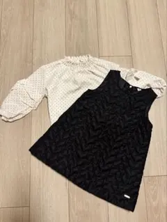 ブラウス　ワンピースセット　キルティングワンピ　ハート　フォーマル　フリル