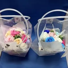 【２束セット】ソープフラワー シャボンフラワー ブーケ 花束 造花 バラ