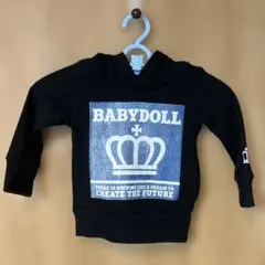 BABYDOLL フード付きトレーナー ブラック