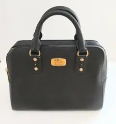 美品 マイケル・コース 黒ハンドバッグ ゴールド金具