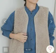 アーバンリサーチドアーズ フリルカラー デニムブラウス M