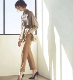 RUIRUE BOUTIQUE プリーツロングシャツ＆パンツセットアップ　S