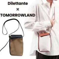 ショルダーバック　サコッシュ　本革　レザー　キャンバス　斜め　美品　トゥモロー