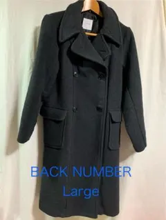 BACK NUMBER レディースLサイズ　ロングコート　チャコールグレー