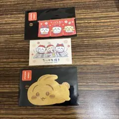 ちいかわ焼き　ステッカー　のれん　うさぎ　ショップカード