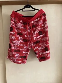 ロゴ総柄 ショートパンツ レッド LLサイズ 新品、未使用品のサムネイル