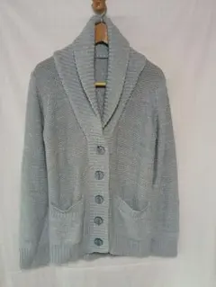 値下げ♥️アダム.エロペ　麻・コットン　ショールカラーカーディガン　7611