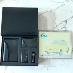未使用✨非売品 スバル ノベルティ 革小物4点セット　50周年マウスパッド付きのサムネイル