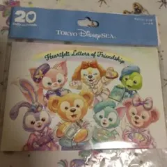 ディズニーダッフィー20周年 ポストカード2枚シール付セット