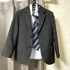 フォーマルスーツ ブレザー ワイシャツ ネクタイセット パンツなし 110センチ