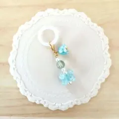 【ブルー】アンブレラマーカー めじるしアクセサリー ファスナートップ チャーム