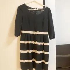 ☆ UNIVERVAL MUSE リボンワンピース 黒 美品 ☆