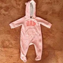 GAP くま耳カバーオール 裏起毛 ピンク 6-9ヶ月　70サイズ