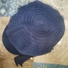 Crocodile ネイビー ハット リボン付き