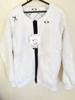 新品　オークリー　メンズ　スカルジャケット　リバーシブル　ホワイト（白）　L