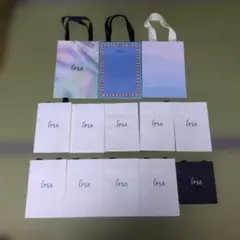 ÍPSA ショップ袋 マルチカラー3枚 ホワイト9枚　ブラック1枚　13枚セット