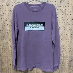 AMERICAN EAGLE パープル長袖カットソー　ロンT