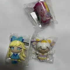 ひみつのアイプリ★ 3Dラバーマスコット 2個　コインシリンダー　一個
