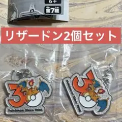リザードン ポケモン30周年 メタルチャームマスコット 2個セット