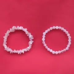 パワーストーンブレスレット2点のセット・ローズクォーツのサムネイル