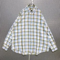 Barbour チェック ボタンダウンシャツ コットン 長袖 L オーバーサイズのサムネイル